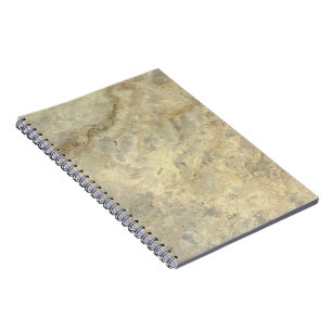 Tawny Gold Streaked marble stone finish Spiral Notebook