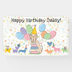 Tawny Neapolitan Mastiff Dog Birthday Banner