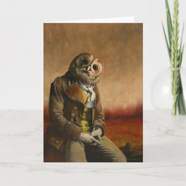 Tawny Owl Man Greetings Card (Front)