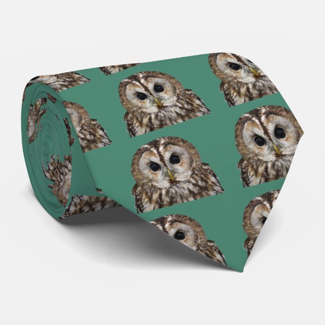 Tawny Owl Tie (Rolled)