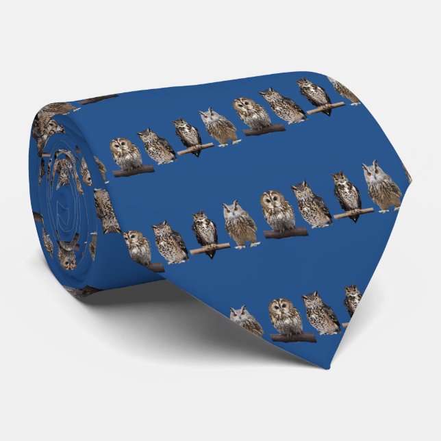 Tawny Owl Tie (Rolled)