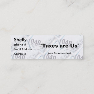 Tax Accountant Business Skinny Business Cards