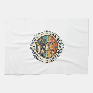 Tax Accountant Cat Cute Kitty Design - Tax Account Tea Towel