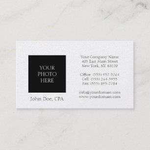Tax Accountant Head Shot Gold Paper Business Card