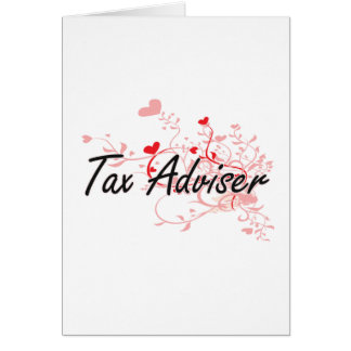 Tax Adviser Artistic Job Design with Hearts