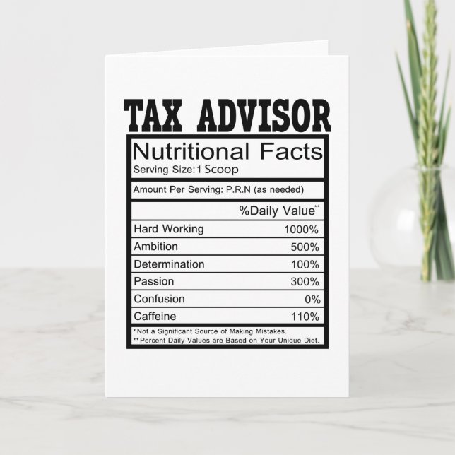 Tax Advisor Card (Front)