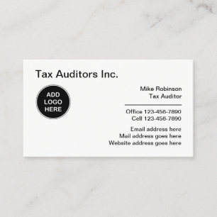 Tax Auditor Professional Logo Business Cards