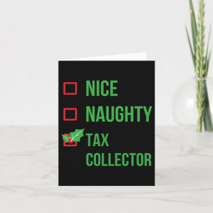 Tax Collector Funny Pajama Christmas Gift  Card
