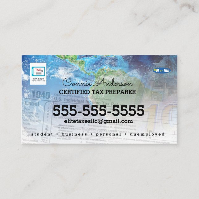 Tax Company Business Card (Front)