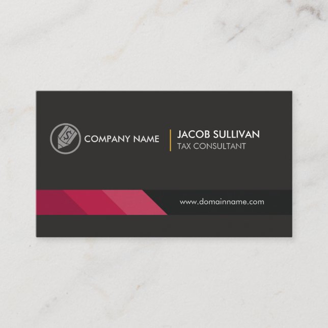 Tax Consultant Tax Preparer Business Card (Front)