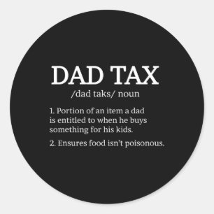 Tax Definition Apparel Best Dad Definition  Classic Round Sticker