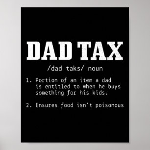 Tax Definition Funny Father's Day 2 Poster