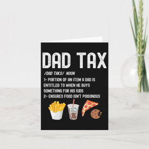 Tax Definition Funny Fathers Day Daddy Humour Dad  Card
