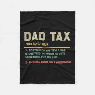 Tax Definition Funny Father's Day  Fleece Blanket