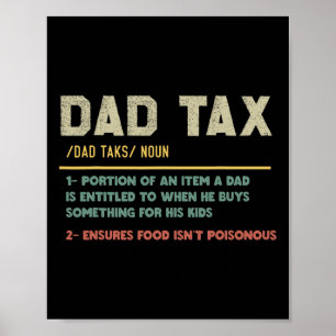 Tax Definition Funny Father's Day  Poster