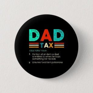 Tax Definition Funny Father's Day Sarcastic Accoun 6 Cm Round Badge