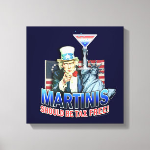Tax Free Martini Gallery Wrapped Canvas