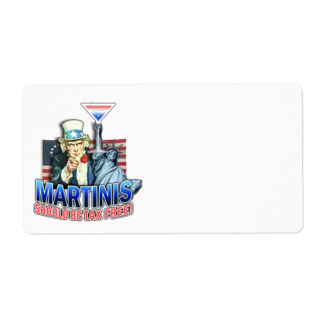 TAX FREE MARTINIS LABELS (Front)