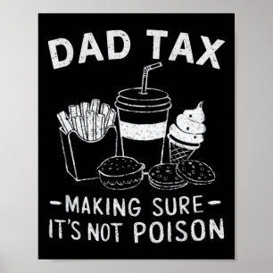 Tax Making Sure It's Not Poison Dad Joke Funny Sku Poster