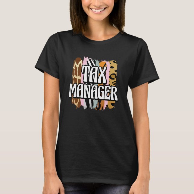 Tax Manager Leopard Print T-Shirt (Front)