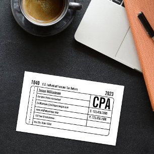 Tax Preparation Business Card