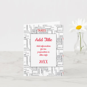 Tax Preparation Card