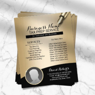 Tax Preparation Company Consulting Service Photo Flyer