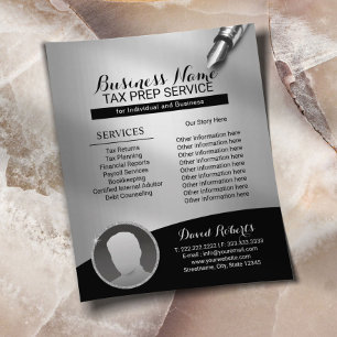 Tax Preparation Company Consulting Service Silver Flyer