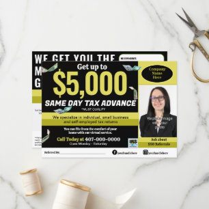 Tax Preparation Preparer Editable E-file Flyer Programme