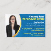Tax Preparation (Preparer) Photo Business Card