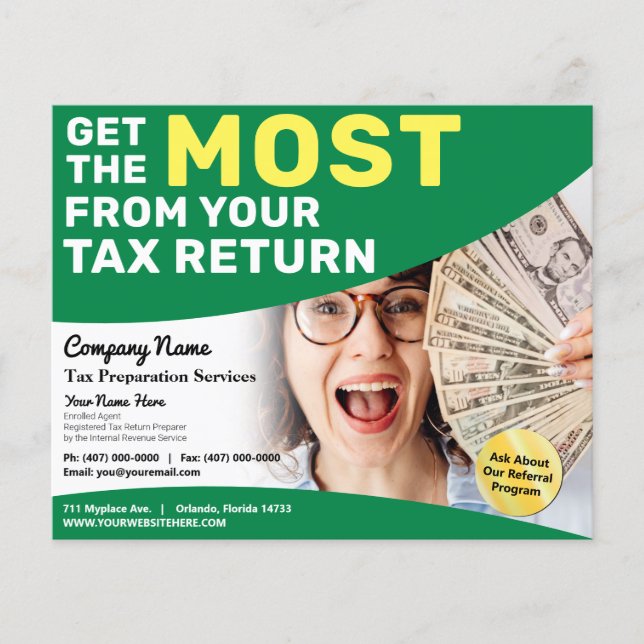 Tax Preparation (Preparer) Refund Flyer (Front)