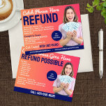 Tax Preparation (Preparer) Refund Flyer<br><div class="desc">These professional attention grabbing customisable tax preparation refund flyer templates are great for the small tax preparation/accountant business.</div>