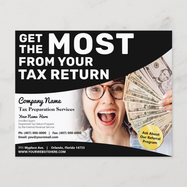 Tax Preparation (Preparer) Refund Flyer (Front)