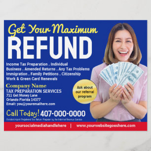 Tax Preparation (Preparer) Refund Flyer