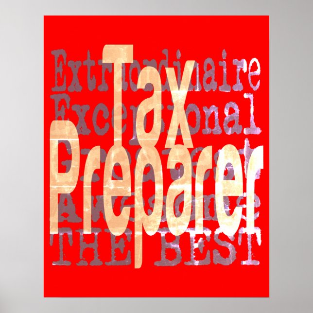 Tax Preparer Extraordinaire Poster (Front)
