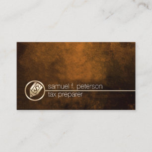 Tax Preparer Gold Dollar Pen Icon Finance Business Card