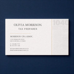 Tax Preparer Professional Business Card