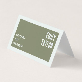 Tax Preparer QR Folded Business Card