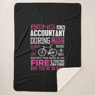 Tax Season CPA Accountant Tax Preparers Fire Gift Sherpa Blanket