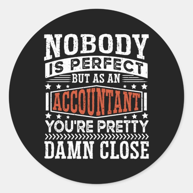 Tax Season Cpa Certified Public Accounting Account Classic Round Sticker (Front)