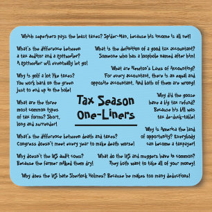 Tax Season Humour Jokes Funny Accountant Mousepad
