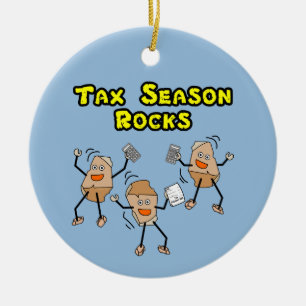 Tax Season Rocks Ceramic Tree Decoration