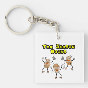 Tax Season Rocks Key Ring