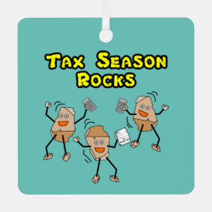 Tax Season Rocks Metal Tree Decoration