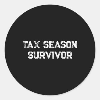 Tax Season Survivor Cpa Accountant Classic Round Sticker