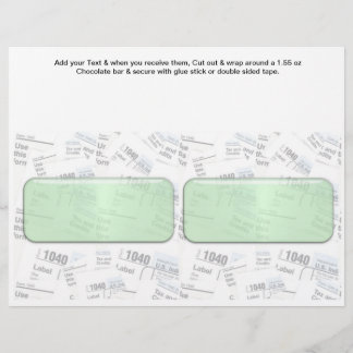 Tax time Accounting Custom Candy Bar Wrappers