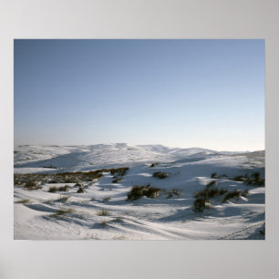 Taxal Edge and Shining Tor Winter  Postcard Poster