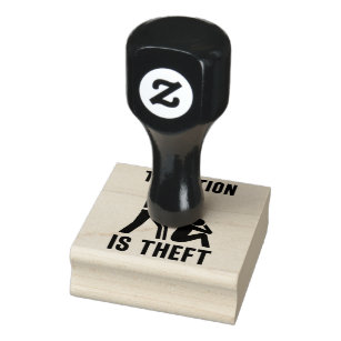 Taxation Is Theft 2" x 2" Rubber Stamp