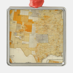 Taxation per capita, counties metal tree decoration