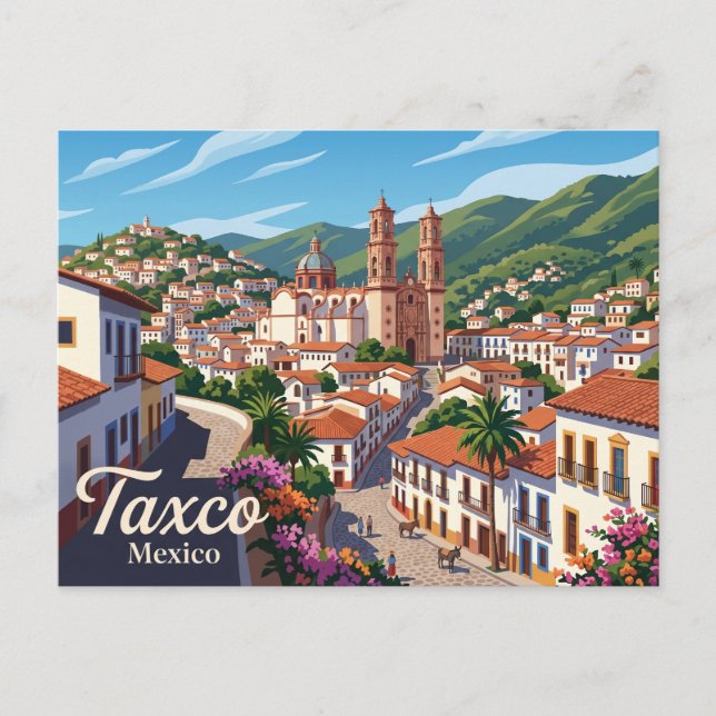 Taxco de Alarcón Mexico Postcard (Front)